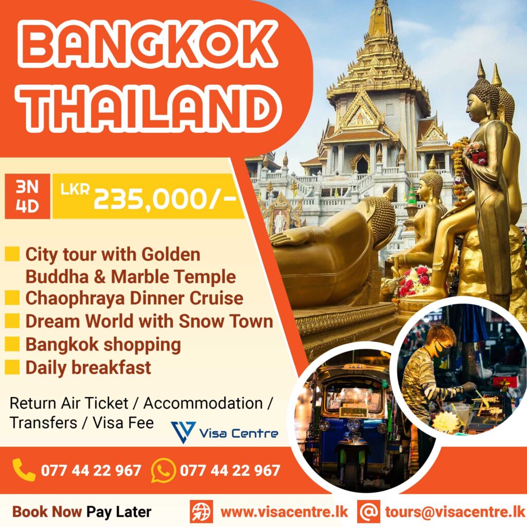 Bangkok Tours From Sri Lanka